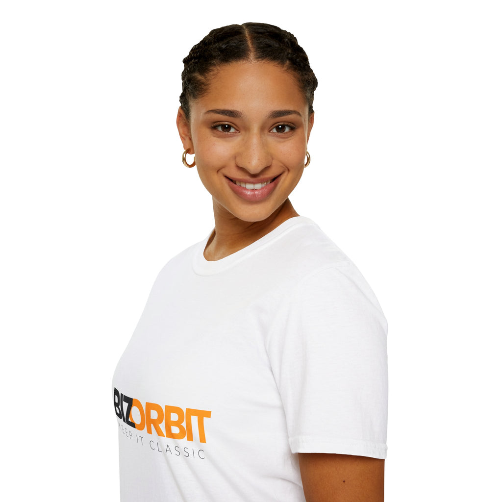 BIZORBIT Logo T-Shirt — Bold Black & Orange Graphic Tee
