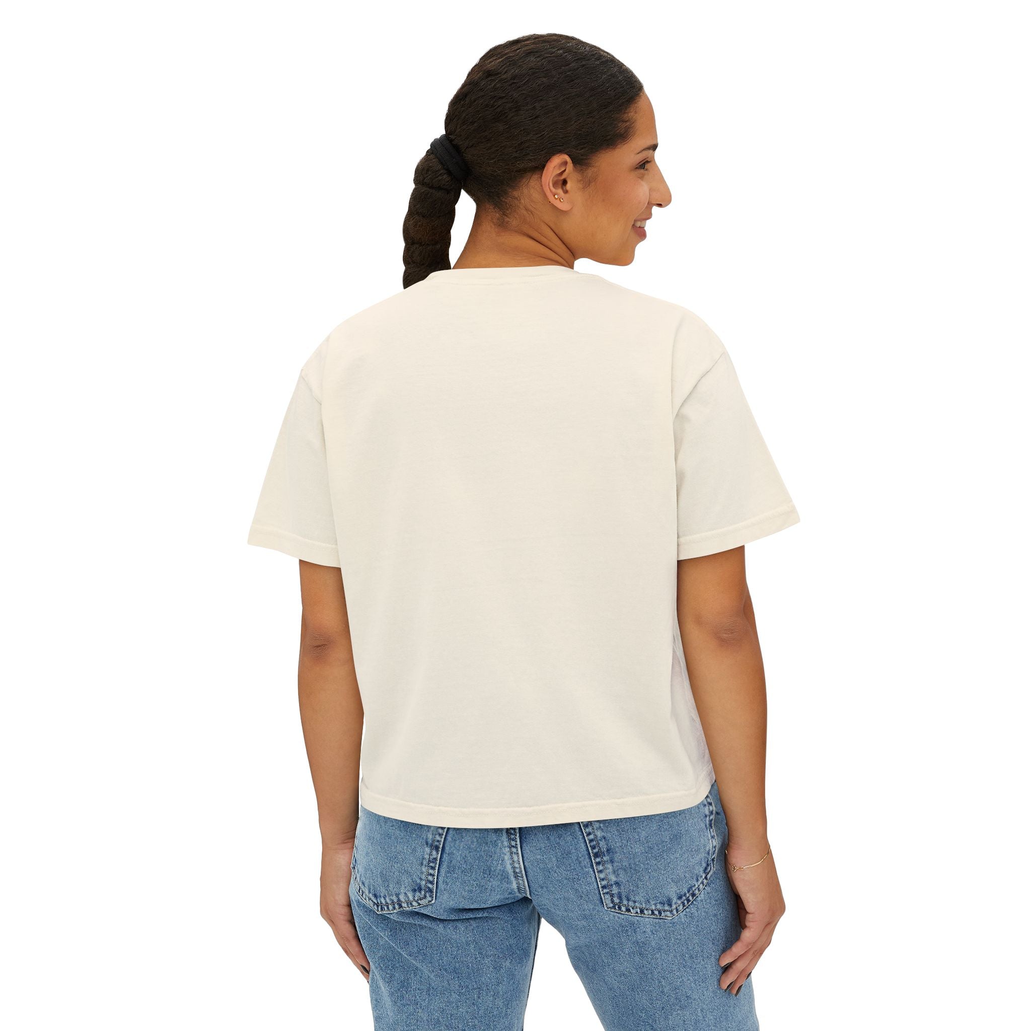 BizOrbit Women's Boxy Tee – Retro Logo Crop T-Shirt